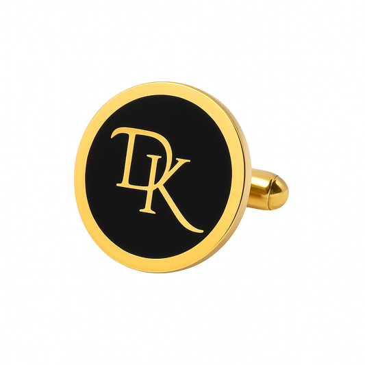 DK initial monogram cufflinks