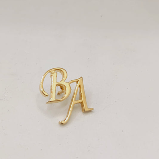 BA Double Initial Lapel Pin