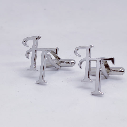 IT Double Initial Cufflinks