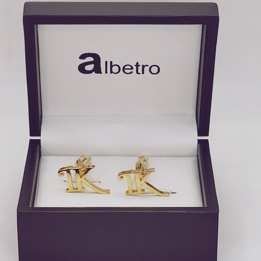 IK Double Initial Cufflinks