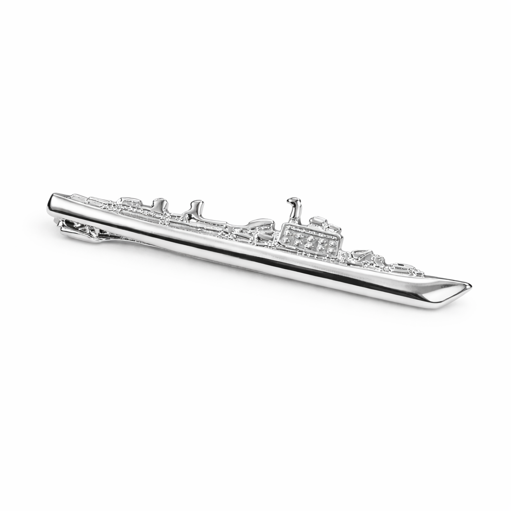 Silver Vanguard Submarine Tie Clip