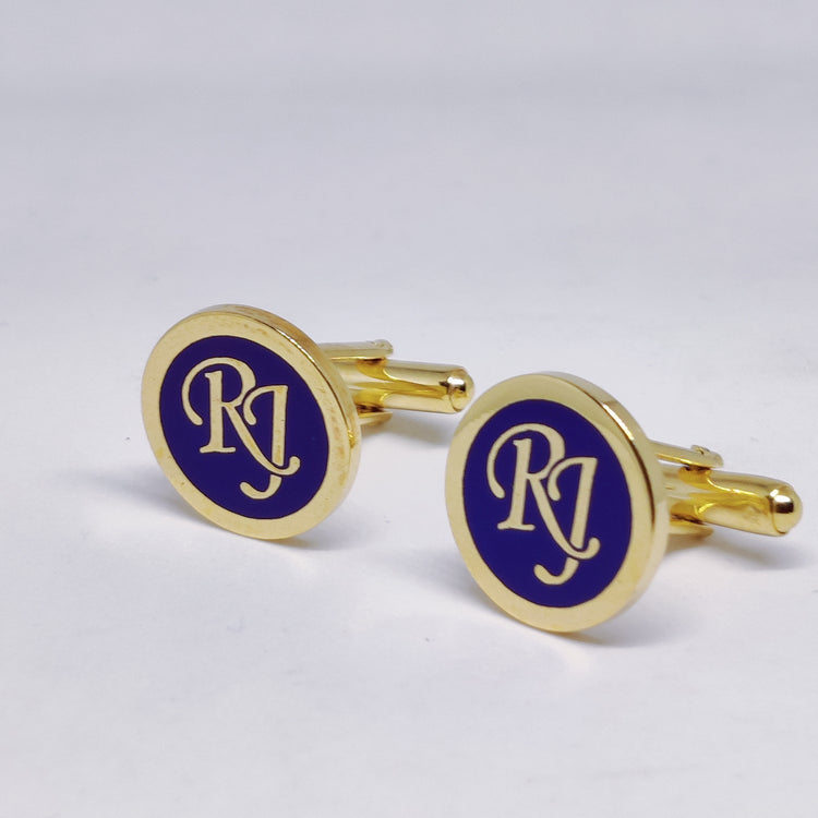 RJ initial monogram cufflinks