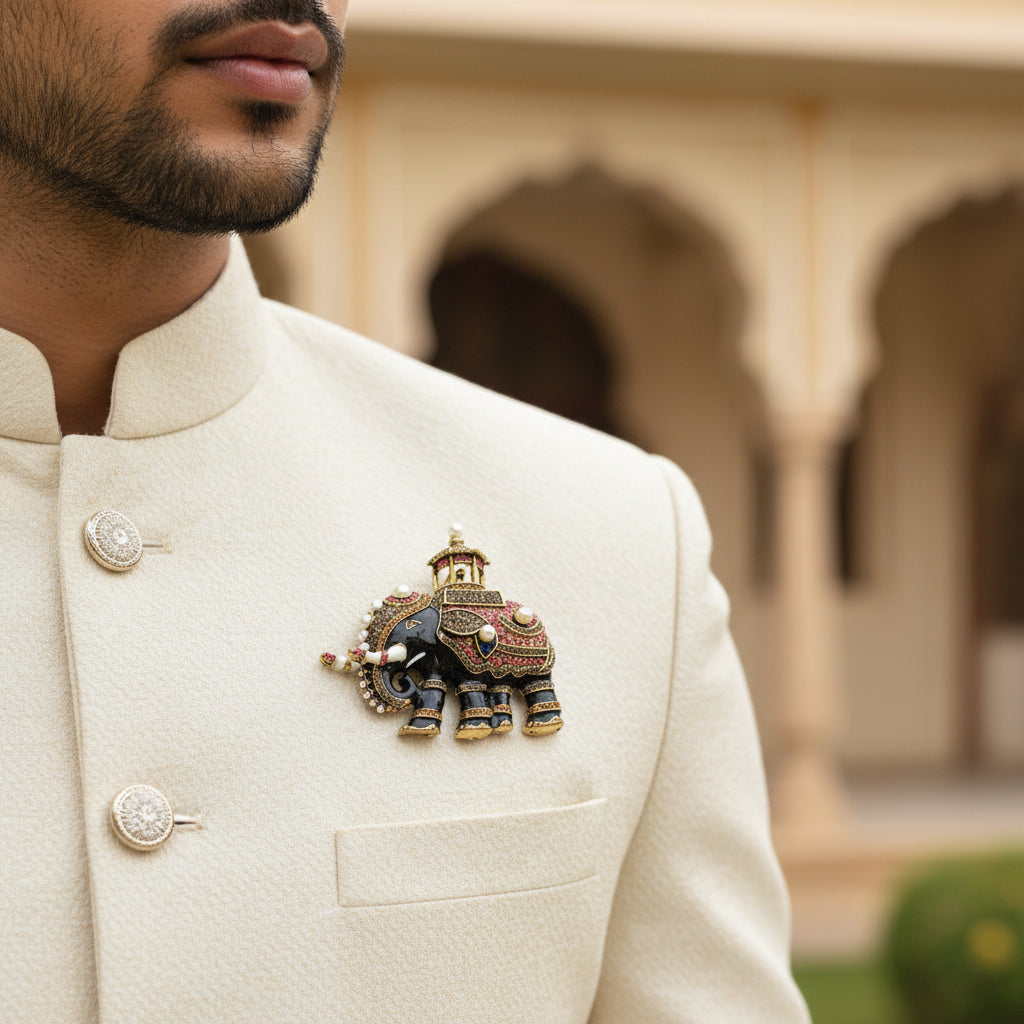 Royal Elephant Brooch
