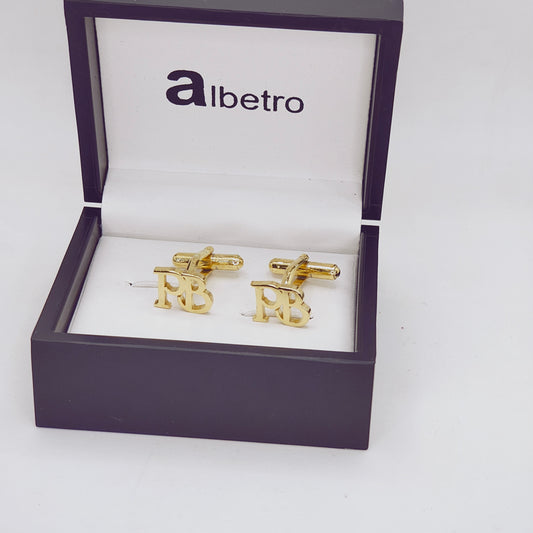 PB Double Initial Cufflinks