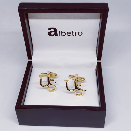 US Double Initial Cufflinks