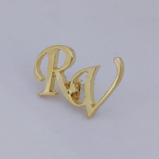 RV Double Initial Lapel Pin