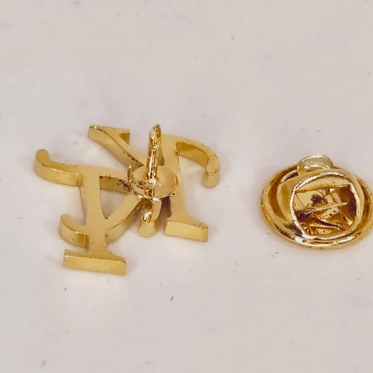KT Double Initial Lapel Pin