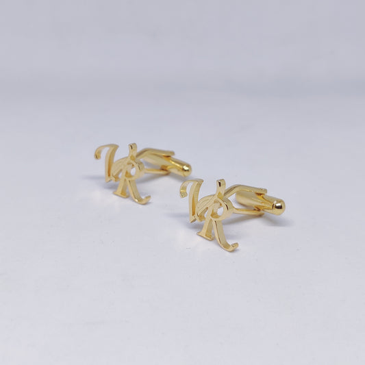 VR Double Initial Cufflinks