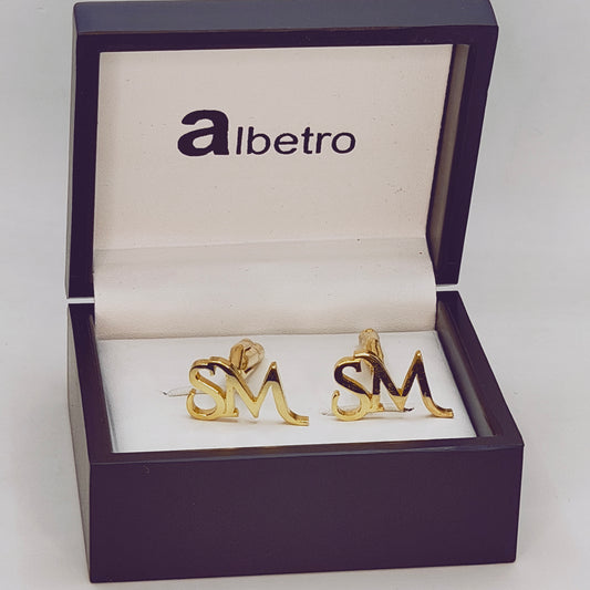 SM Double Initial Cufflinks