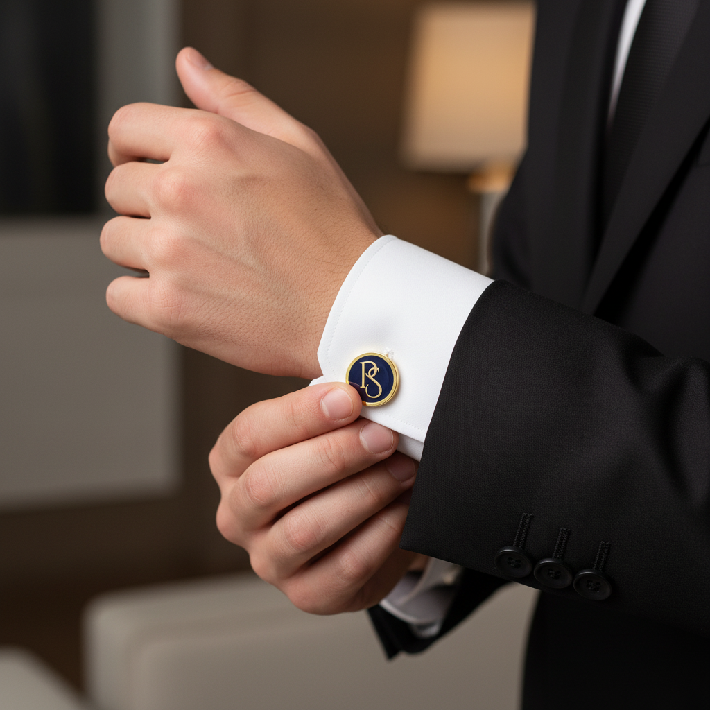 PS initial monogram cufflinks