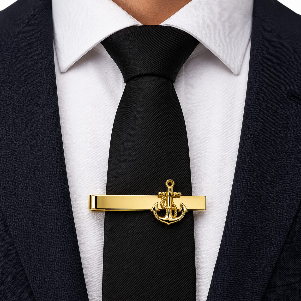 Anchor Crest Gold Tie Bar