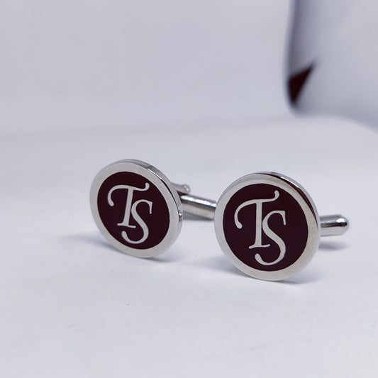 TS initial monogram cufflinks