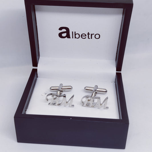 BM Double Initial Cufflinks