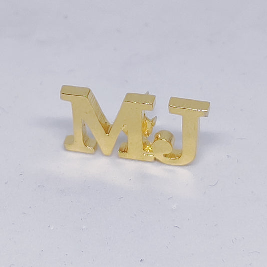 MJ Double Initial Lapel Pin