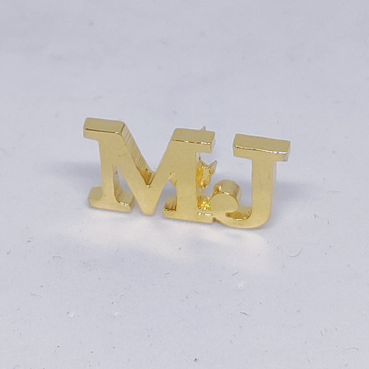 MJ Double Initial Lapel Pin