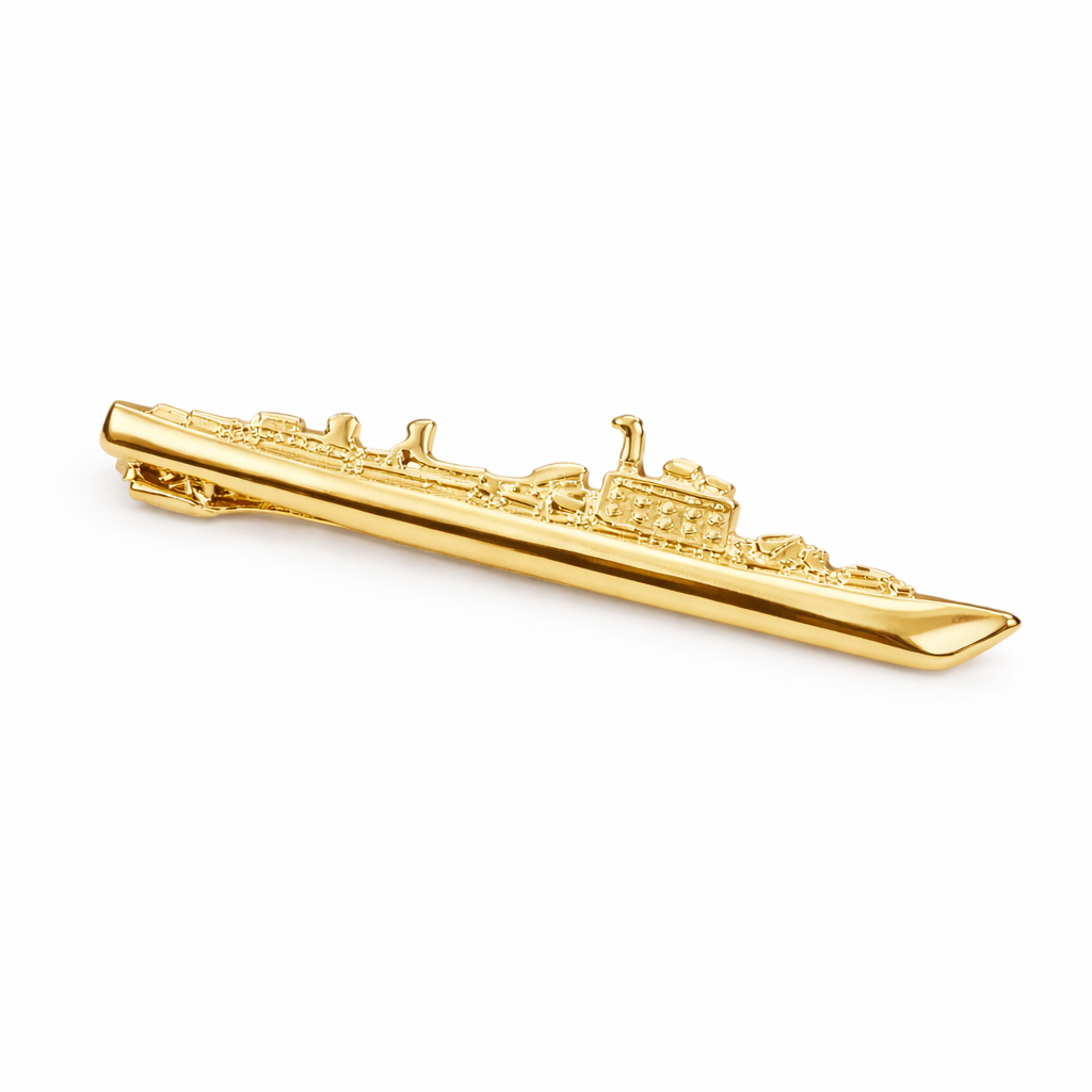 Golden Vanguard Submarine Tie Clip