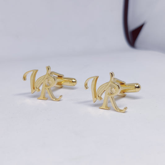 VR Double Initial Cufflinks