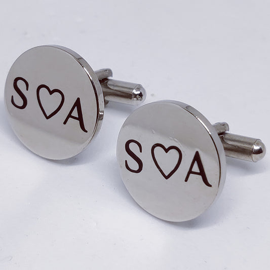 S❤️A Engraved Cufflinks