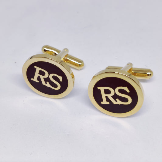 RS Initial Monogram Cufflinks