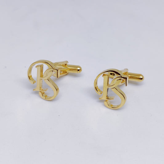 PS Double Initial Cufflinks