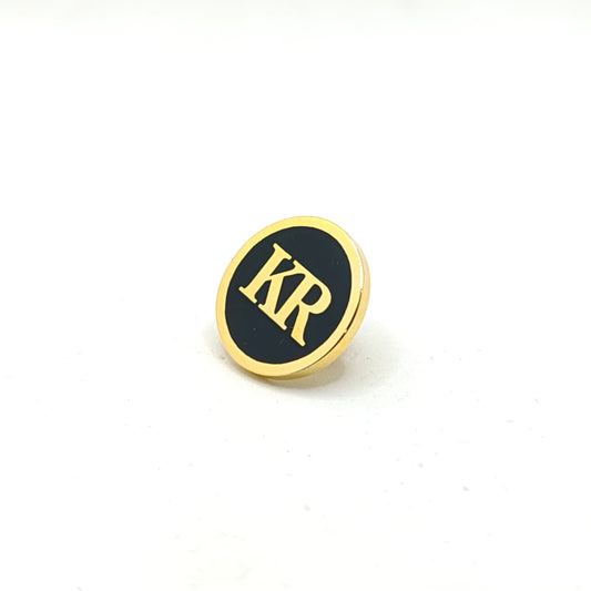 KR Initial Monogram Lapel Pin