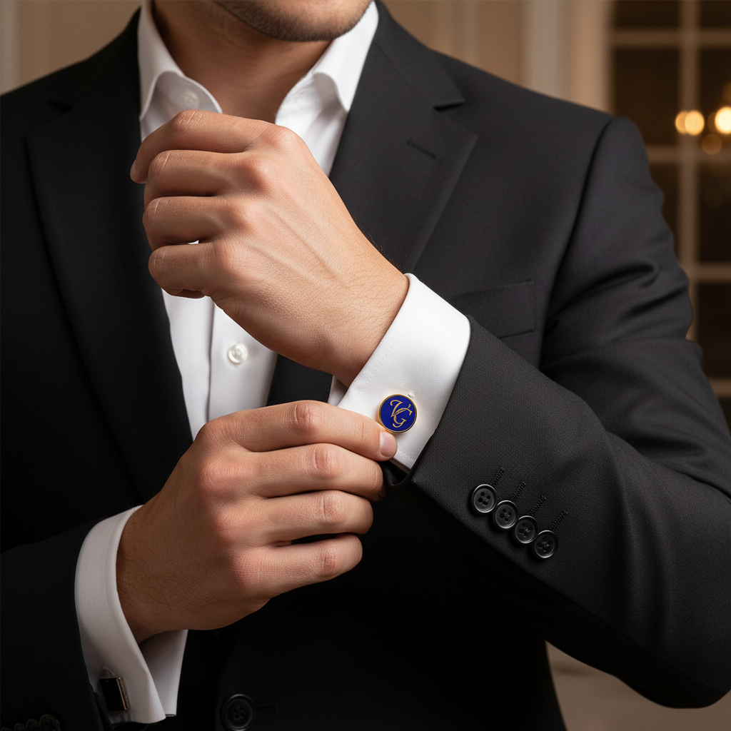 VG Initial Enamel Cufflinks