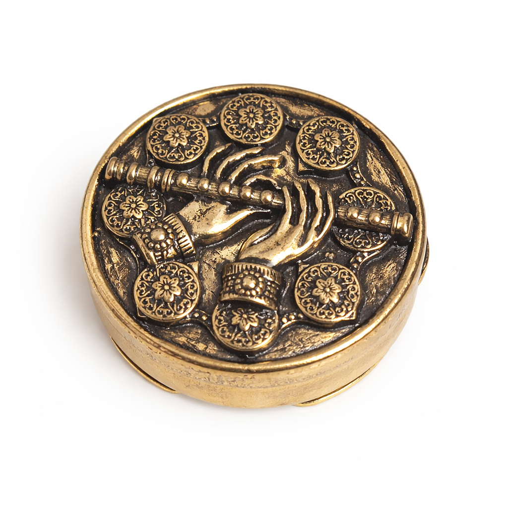 Sacred Mudra Heritage Button Cover