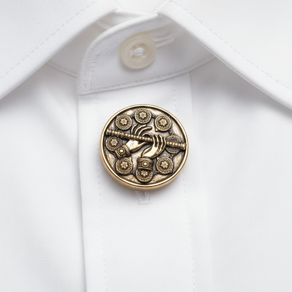 Sacred Mudra Heritage Button Cover