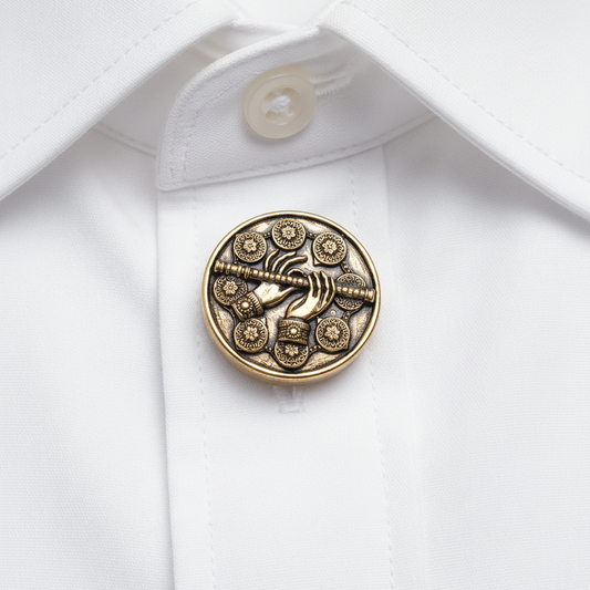 Sacred Mudra Heritage Button Cover