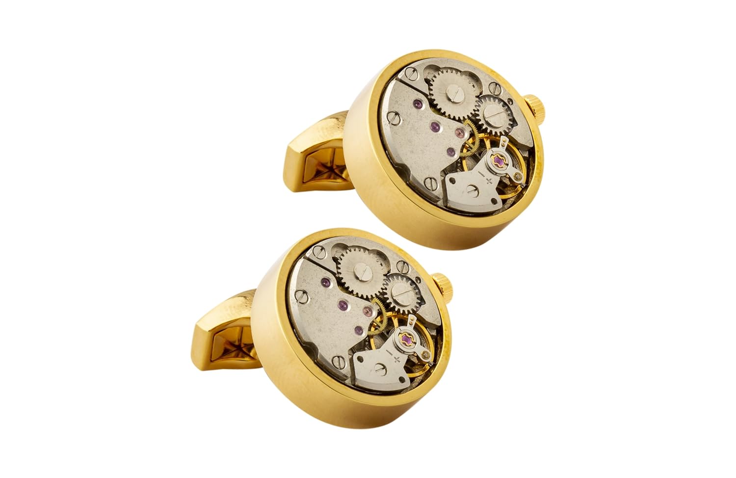 shopwithstyle Watch Mechanism Cufflinks