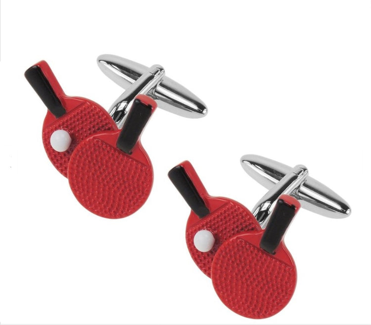 Table Tennis Ping Pong Paddle Cufflinks