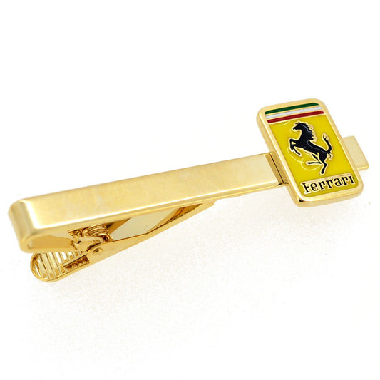 Golden Ferrari Logo Automotive Car Tie Clip for Men - SHOPWITHSTYLE