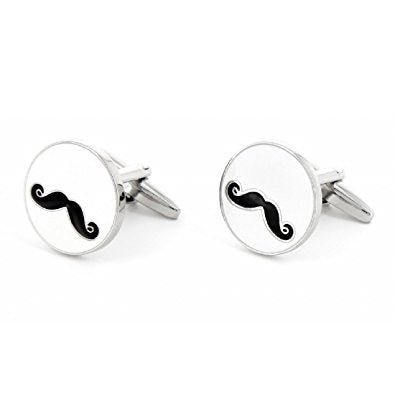 Moustache Medallion Cufflinks for Men - SHOPWITHSTYLE