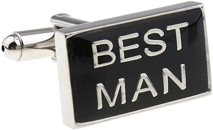 Best Man Rectangle Black Pair Cuff links - SHOPWITHSTYLE