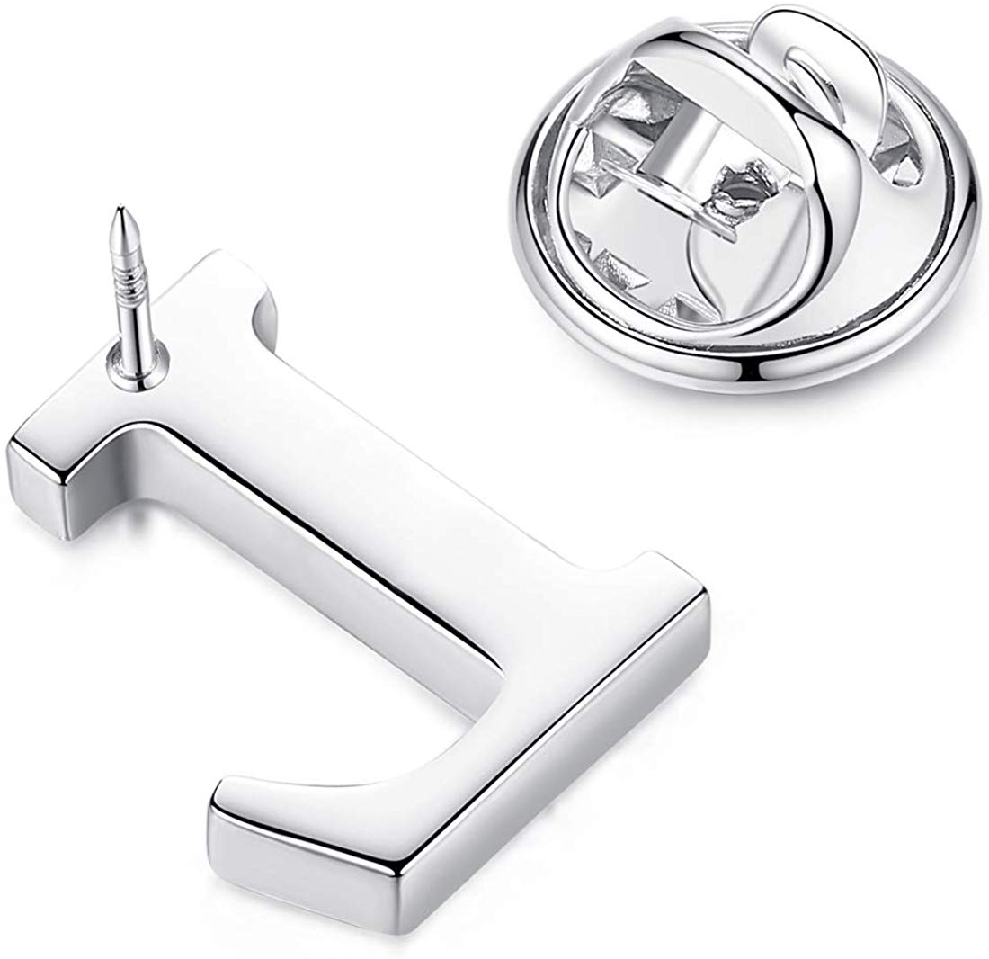Albetro Personalized Initials Letter Lapel Pin Brooch (A-Z) - SHOPWITHSTYLE