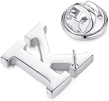 Albetro Personalized Initials Letter Lapel Pin Brooch (A-Z) - SHOPWITHSTYLE