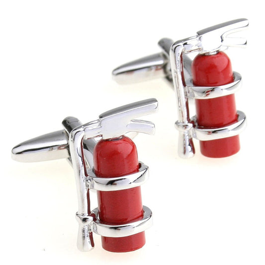 Enamel Fire Extinguisher Cufflinks - SHOPWITHSTYLE