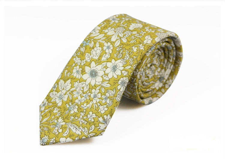 Vibrant Green Floral Tie for Men - SHOPWITHSTYLE