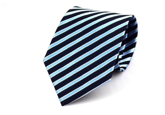 Blue Jacquard Stripe Ties for Men  - SHOPWITHSTYLE
