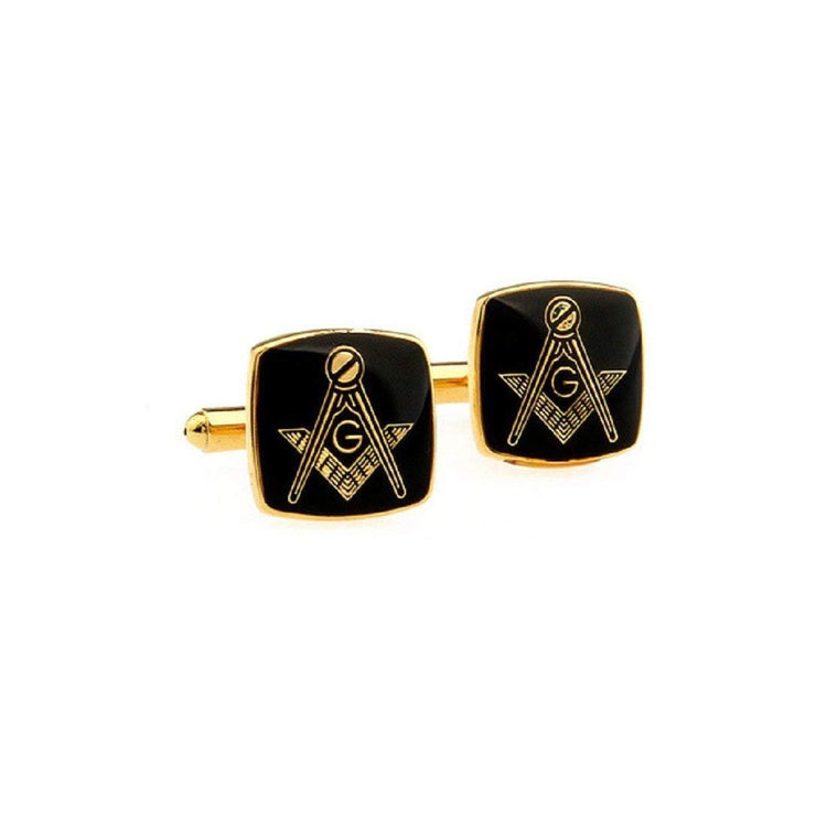 Albetro Masonic Compass Gold Cufflinks - SHOPWITHSTYLE