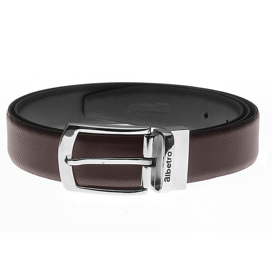 Reversible Twill Weave Leather Belt