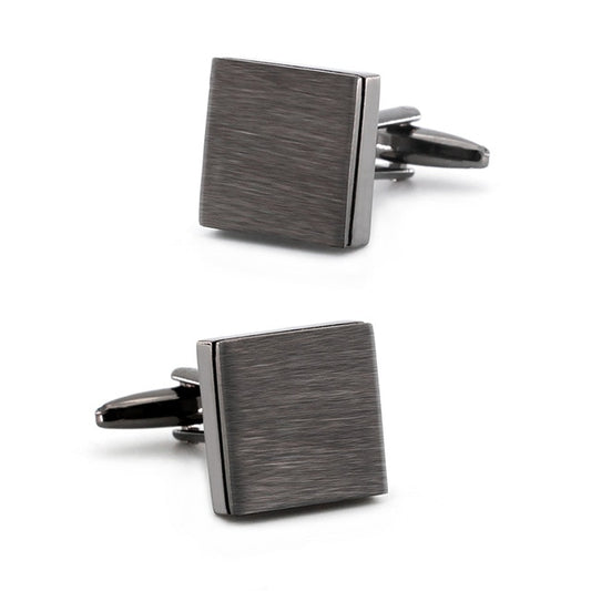Matte Finished Black Square Cufflinks for Men - SHOPWITHSTYLE