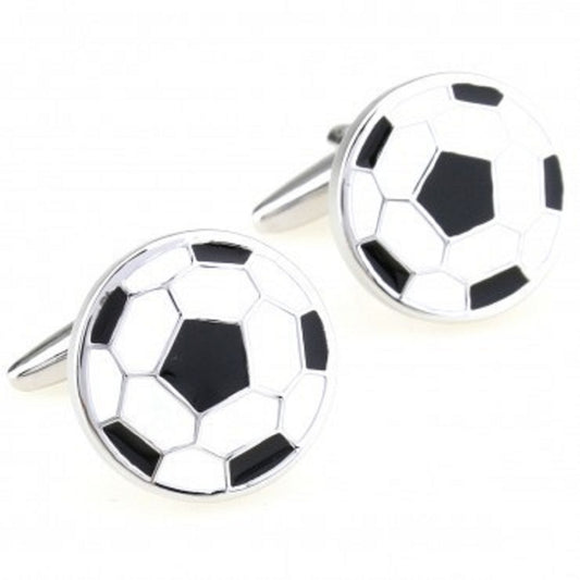 Black & White Soccer/football Copper Cufflinks for Men - SHOPWITHSTYLE