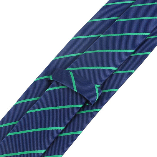 8 cm Green and Blue Stripe Tie - SHOPWITHSTYLE