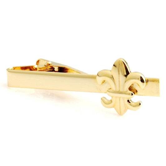 Gold-Tone Fleur-De-Lis Sign Tie Clip for Men - SHOPWITHSTYLE