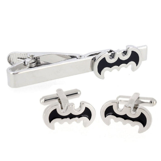 Black Batman Cufflinks and Tie Clip Set - SHOPWITHSTYLE