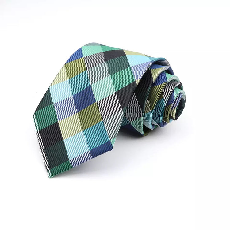 8cm Multi Color Checked Tie