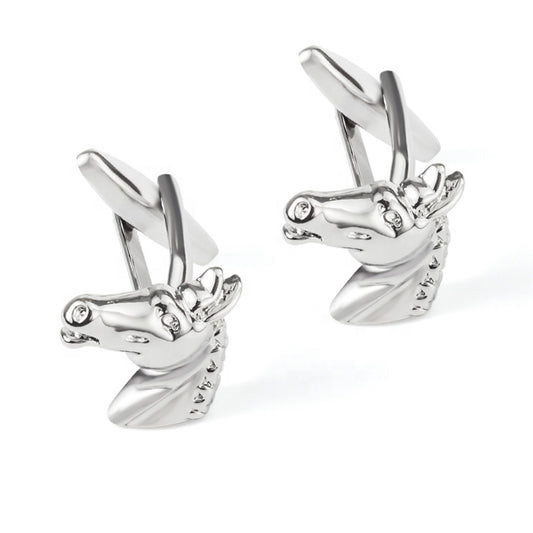 Silver Horse Head Cufflinks