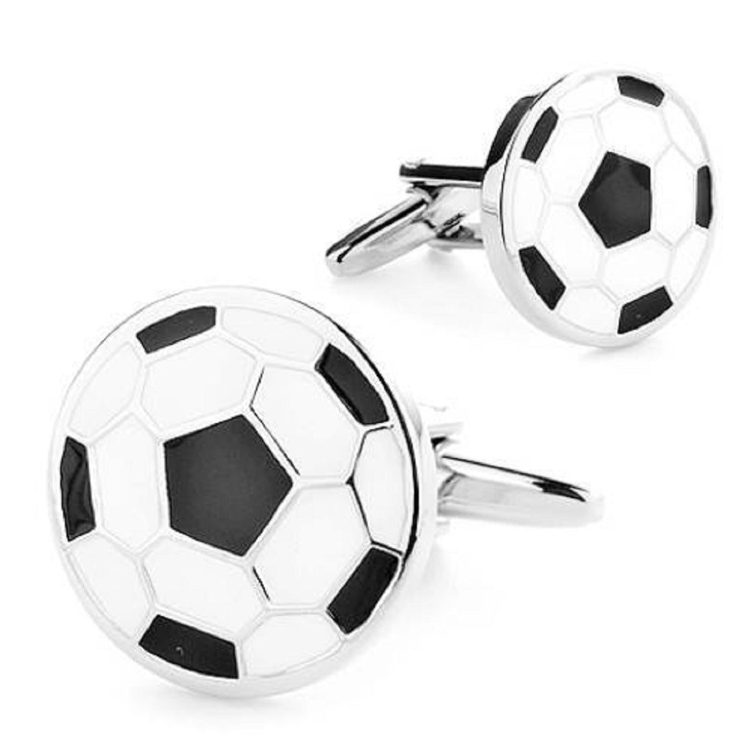 Black & White Soccer/football Copper Cufflinks for Men - SHOPWITHSTYLE