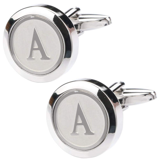 Personalized Round Letter A Cufflinks - SHOPWITHSTYLE